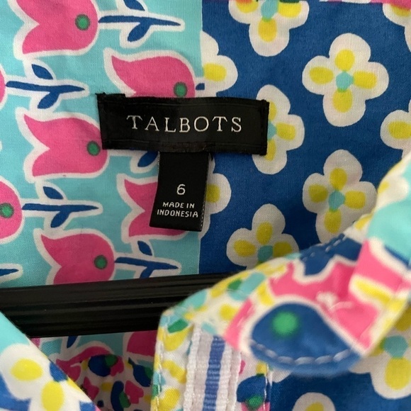Talbots Belted Shirt Dress size 6 petites - Picture 5 of 12